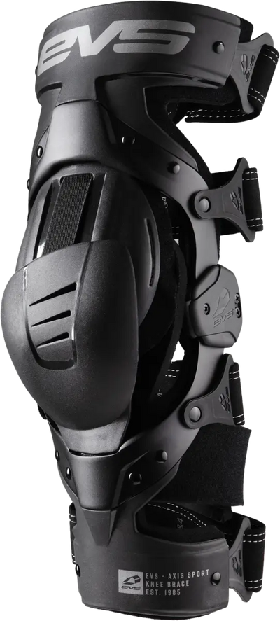 EVS Axis Sport Knee Brace Pair Black/Black/Grey - Large - EVS