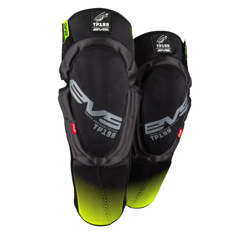 EVS TP199 Knee/Shin Guard Pair Black/Hi Viz - Small/Medium - EVS