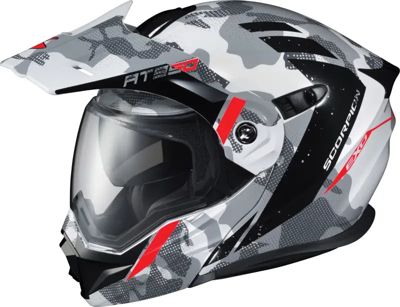 95-1624 SCORPION EXO Exo At950 Modular Helmet Outrigger White/Grey Md