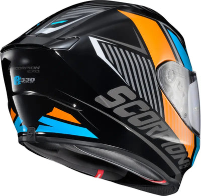 Exo R330 Full Face Helmet Hawker Light Blue Lg - SCORPION EXO