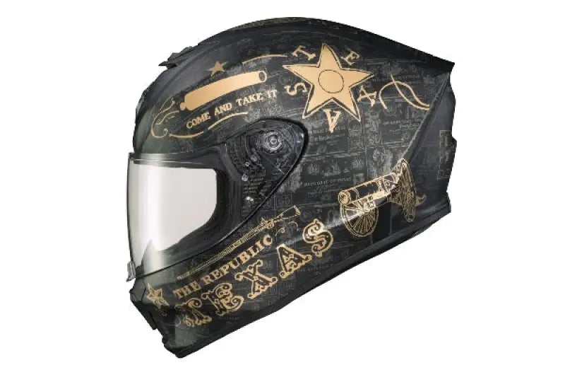Exo R420 Full Face Helmet Lone Star Black/Gold 3x