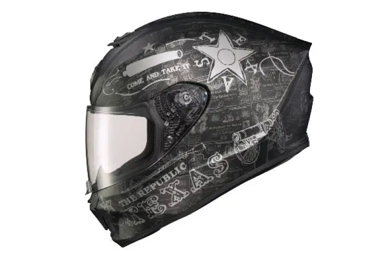 Exo R420 Full Face Helmet Lone Star Black/Silver 2x