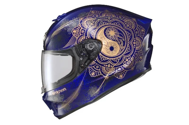 Exo R420 Full Face Helmet Namaskar Blue Lg