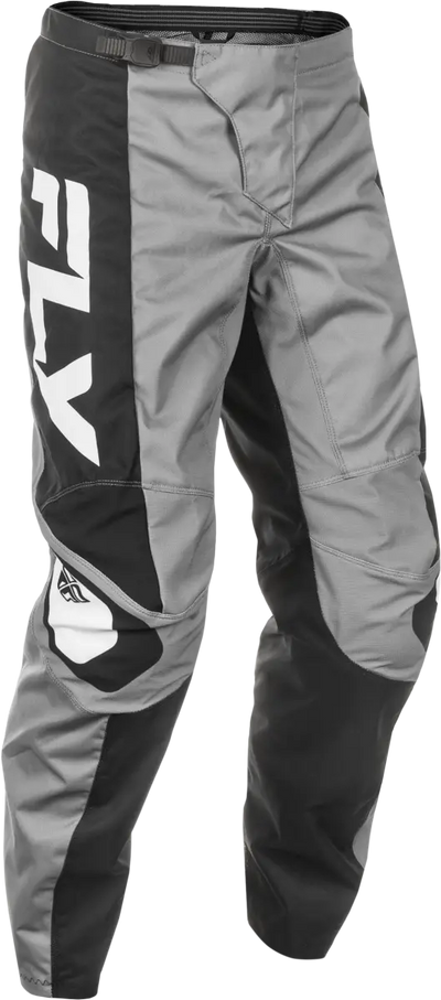 Black and grey motocross pants with white FLY branding, perfect for rv parts & accessories