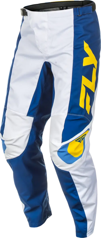 F 16 Pants White/Dark Blue/Yellow Sz 32
