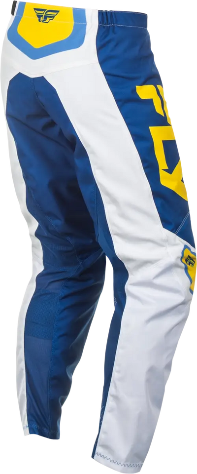 F 16 Pants White/Dark Blue/Yellow Sz 32