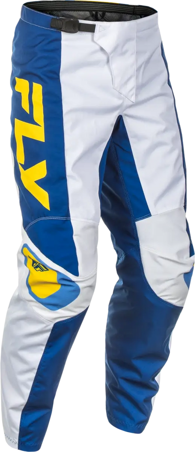 F 16 Pants White/Dark Blue/Yellow Sz 34