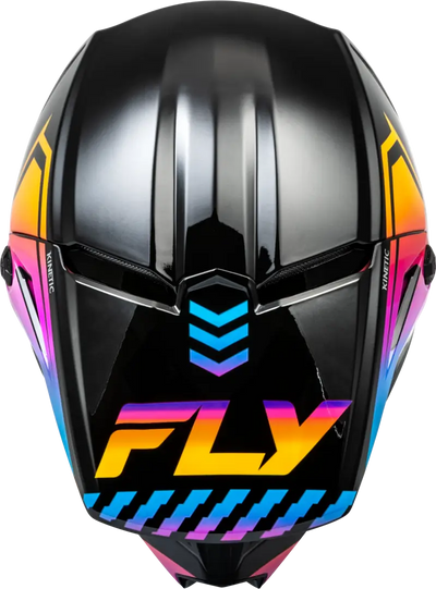 F73-8655YS Youth Kinetic Menace Helmet Black/Sunrise Ys - RV and Auto Parts