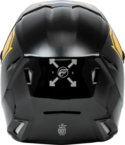 F73-8655YS Youth Kinetic Menace Helmet Black/Sunrise Ys - RV and Auto Parts