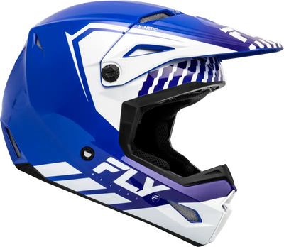 F73-8656YL Youth Kinetic Menace Helmet Blue/White Yl - RV and Auto Parts