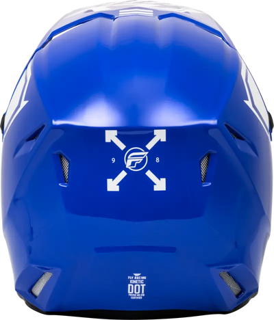 F73-8656YL Youth Kinetic Menace Helmet Blue/White Yl - RV and Auto Parts