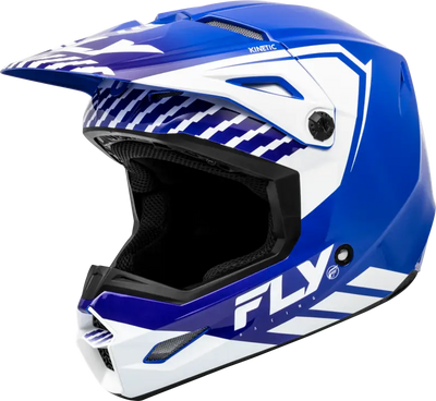F73-8656YL Youth Kinetic Menace Helmet Blue/White Yl - RV and Auto Parts