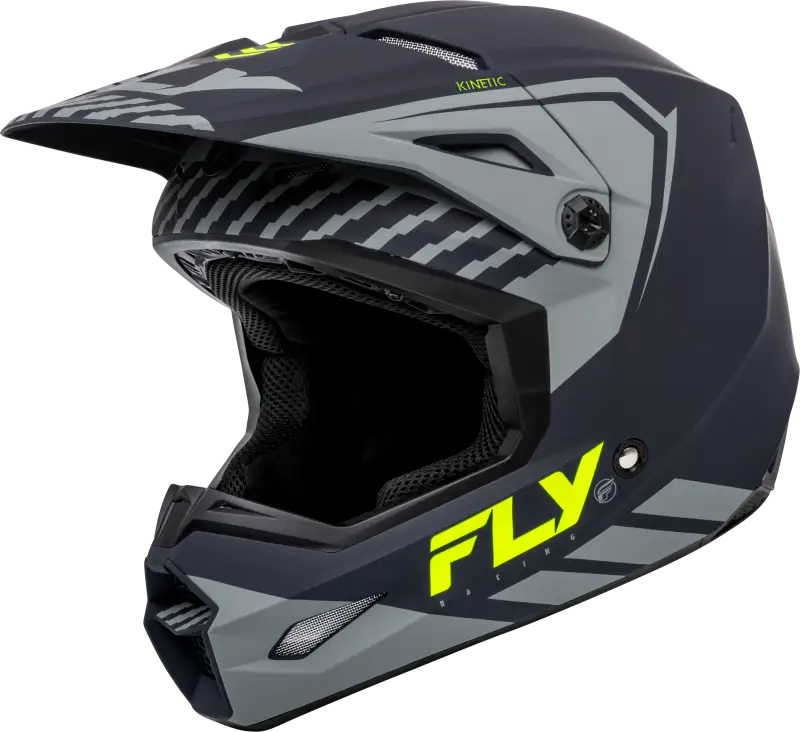 F73-8657M Kinetic Menace Helmet Matte Grey/Hi Vis Md - RV and Auto Parts