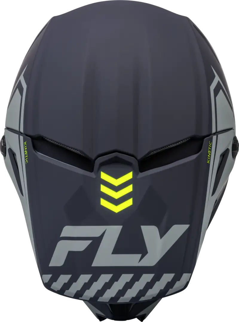 F73-8657M Kinetic Menace Helmet Matte Grey/Hi Vis Md - RV and Auto Parts