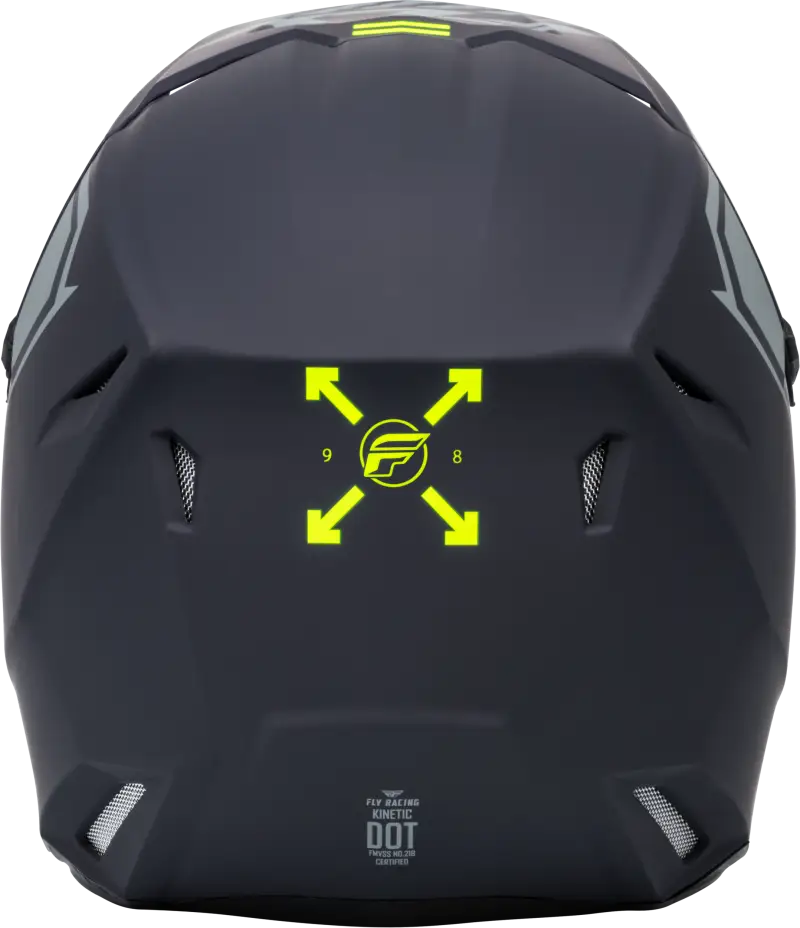 F73-8657XS Kinetic Menace Helmet Matte Grey/Hi Vis Xs - RV and Auto Parts