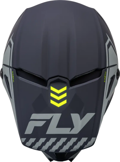 F73-8657YL Youth Kinetic Menace Helmet Matte Grey/Hi Vis Yl - RV and Auto Parts