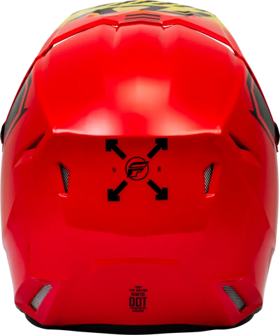 F73-8658YM Youth Kinetic Menace Helmet Red/Black/Yellow Ym - RV and Auto Parts