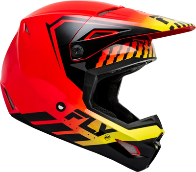 F73-8658YS Youth Kinetic Menace Helmet Red/Black/Yellow Ys - RV and Auto Parts