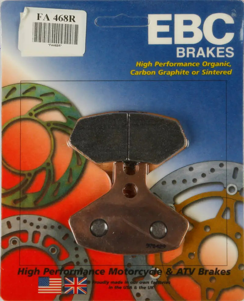 Motorcycle brake pad featuring FA468R Brake Pads for top performance and safety