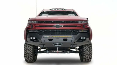 Fab Fours CS19-X4051-1 2019 Chevy 1500 Matrix Front Bumper rugged design, premium materials, unmatched protection, bold front end, no modifications, Elevate Your Chevy 1500.