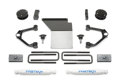 Complete vehicle suspension lift kit with 4in budget UCA and rear shocks for GM K1500