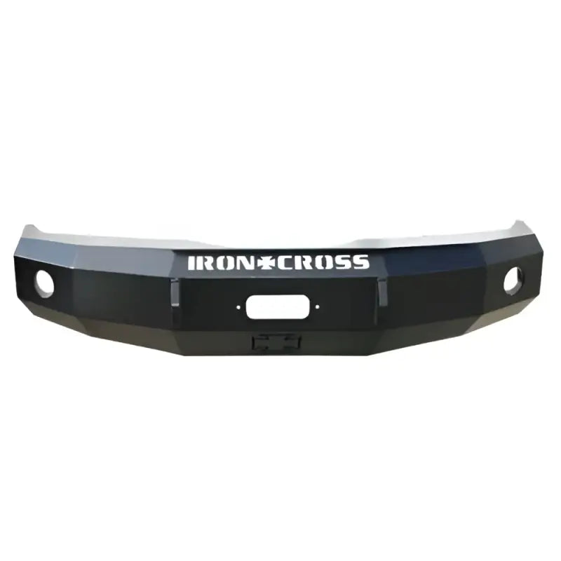 FB-1400 Ironcross black Ford Bronco front bumper with silver accents