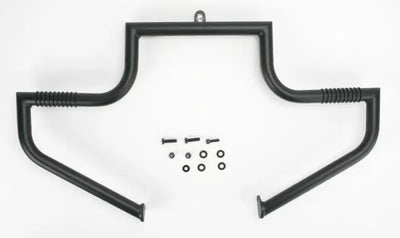 Black engine guard with hardware for FB102-1 FLH Touring 97-Up motorcycle racing style