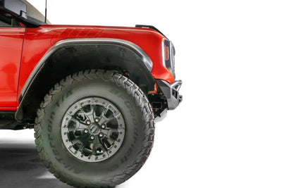 FBR22-D5752-1 Fab Fours Vengeance Front on a rugged off-road vehicle, showcasing its high-quality construction and aggressive design.