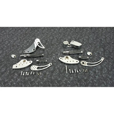 Chrome motorcycle forward control kit by Hawg Halters for Softail FCK-S18C-FR-S