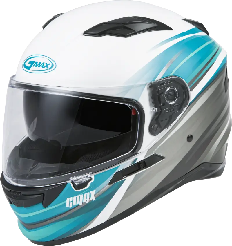 GMAX Ff 98 Full Face Osmosis Helmet Matte Wht/Teal/Grey Xs