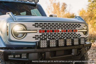 Diode Dynamics Bronco SS5 6-Pod CrossLink Grille Lightbar Kit Sport - White Combo - DD7235