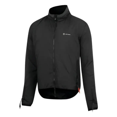Men’s black zippered outdoor heated jacket liner for cold weather warmth
