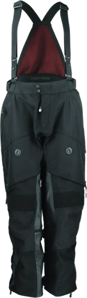 Black insulated snow pants with suspenders from FIRSTGEAR Rogue XC Pro Pants Black