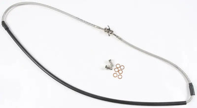 FK003D347R Galfer stainless steel motorcycle brake line with black sleeve and hardware