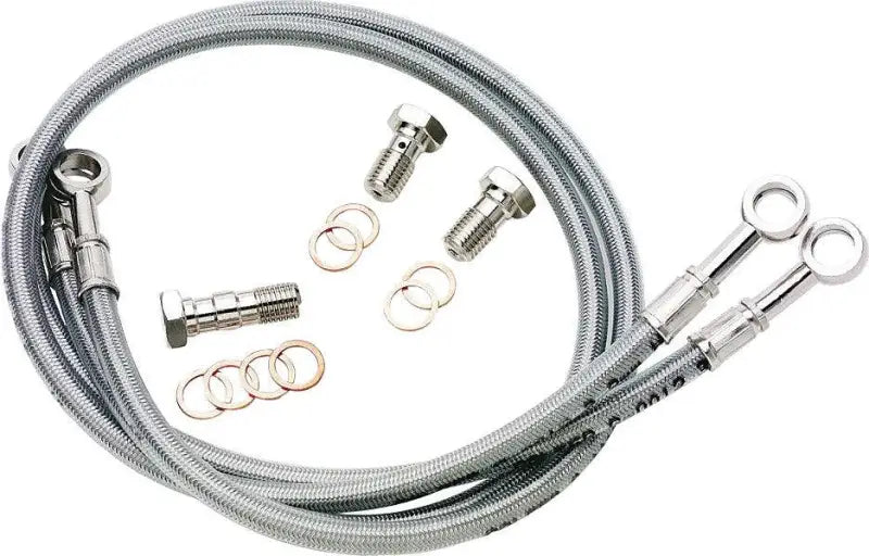 FK003D494-3 Galfer Brake Line Front Silver Yamaha - RV and Auto Parts