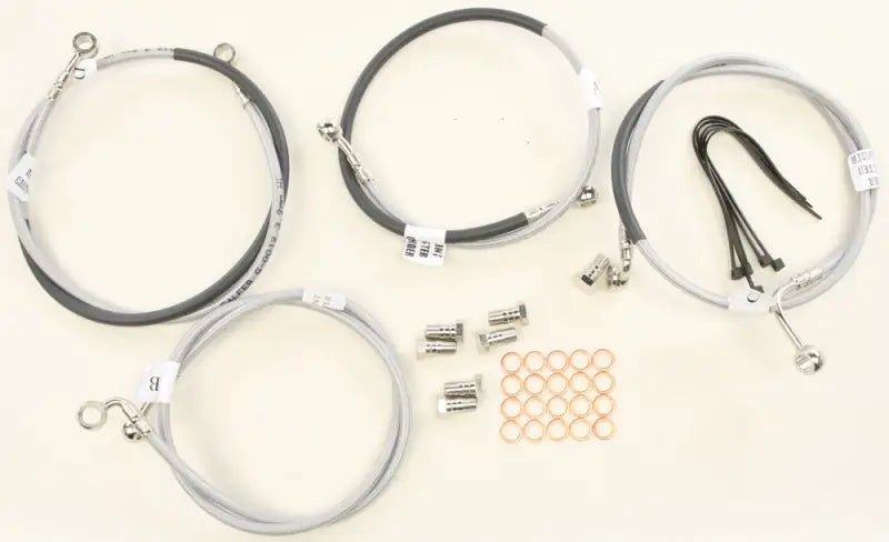 FK003D871-4 stainless steel motorcycle brake line kit for front brakes