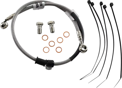 Braided stainless steel brake line kit FK003D926R Galfer with banjo bolts washers cables