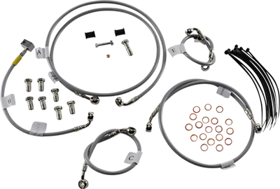 Motorcycle brake line kit with stainless steel brake lines for FK003D935-5 Galfer Stainless