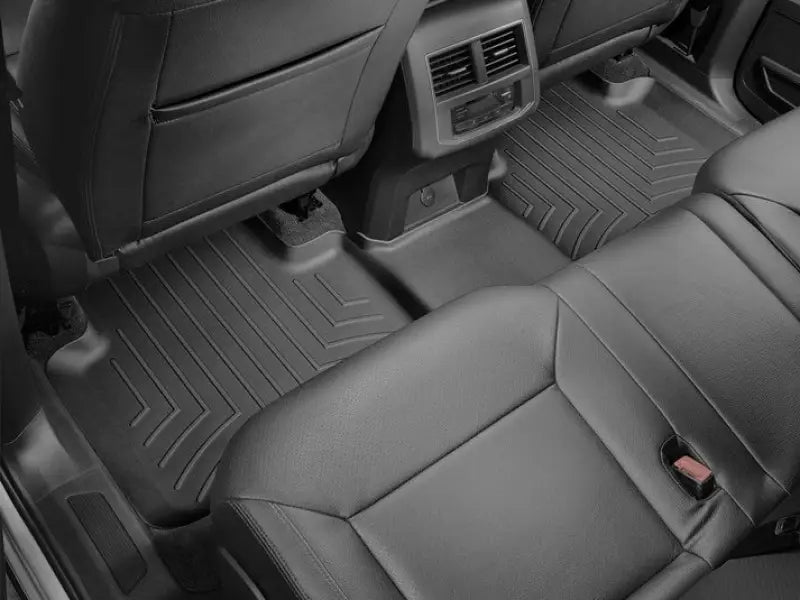 Floor Liner Molded Fit; With Channels And Reservoir To Direct Hold Fluids Applied WeatherTech Logo; Black;