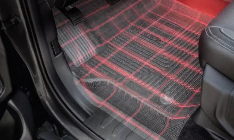 Husky Liners X-act Contour Floor Liner; Molded Fit; Raised Ridge; Black; Thermoplastic Elastomer; 1 Piece.