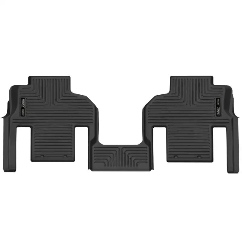 Black Husky Liners X-act Contour floor liner, molded fit with raised ridge, 1 piece TPE, for truck or SUV.