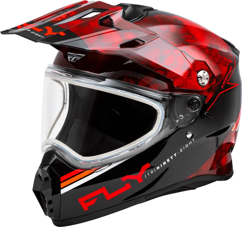 Trekker Cw Conceal Helmet Dual Shld Red/Black Md