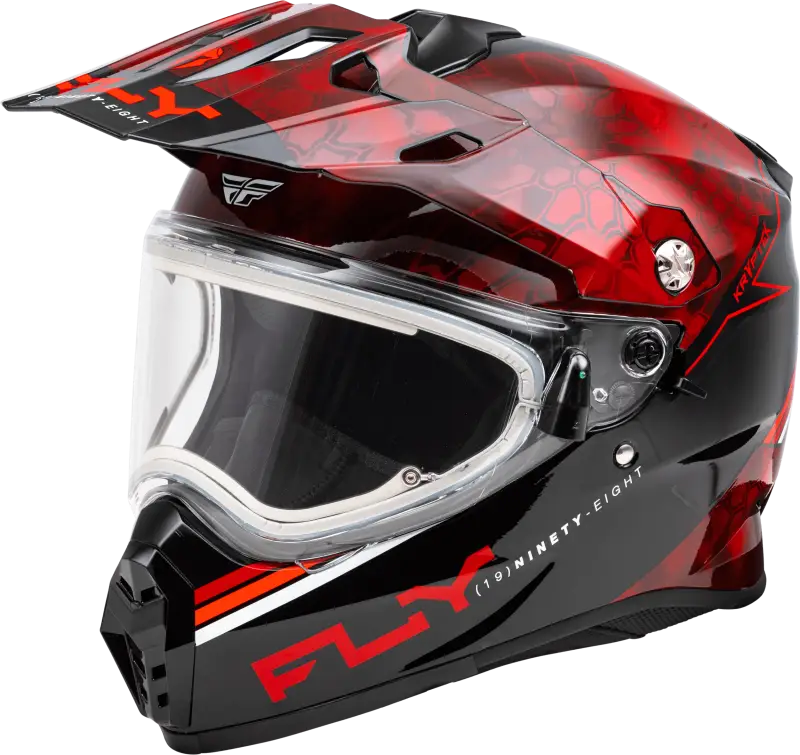 Trekker Cw Conceal Helmet Elec Shld Red/Black Lg