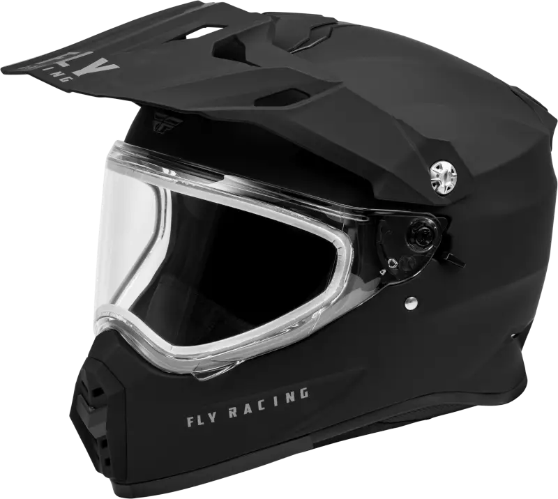 Trekker Cw Solid Helmet Dual Shld Matte Black Xs