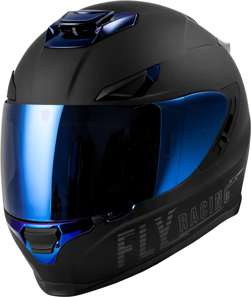 Sentinel Recon Helmet Matte Black/Blue Chrome Xs
