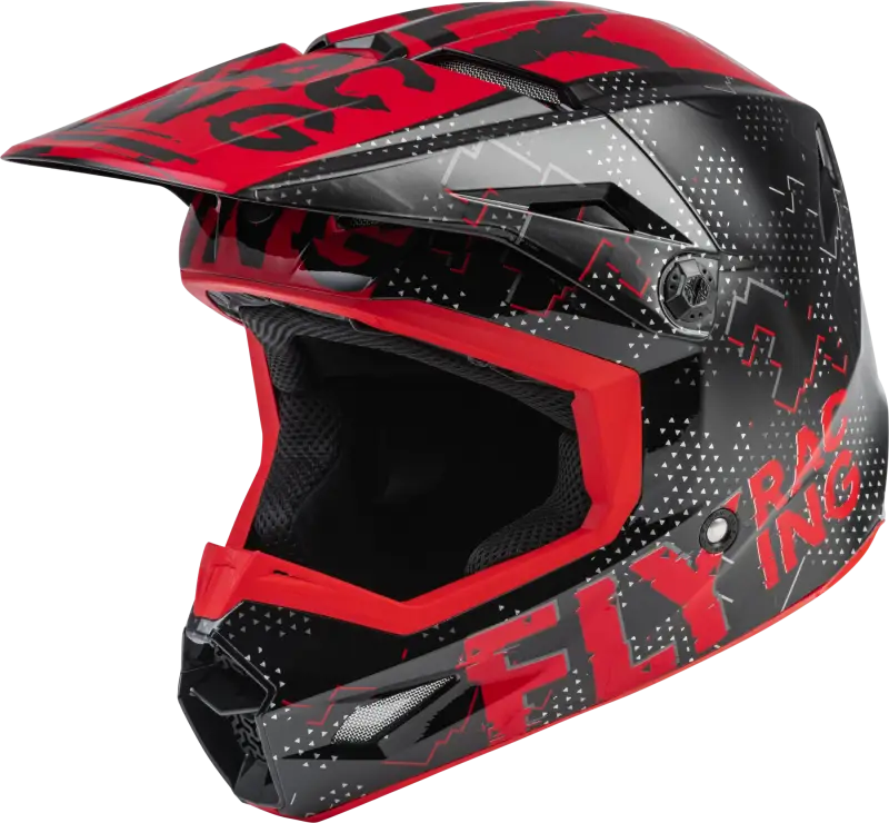 Fly Racing Fly Racing F73-3490YS Youth Kinetic Scan Helmet Black/Red Ys
