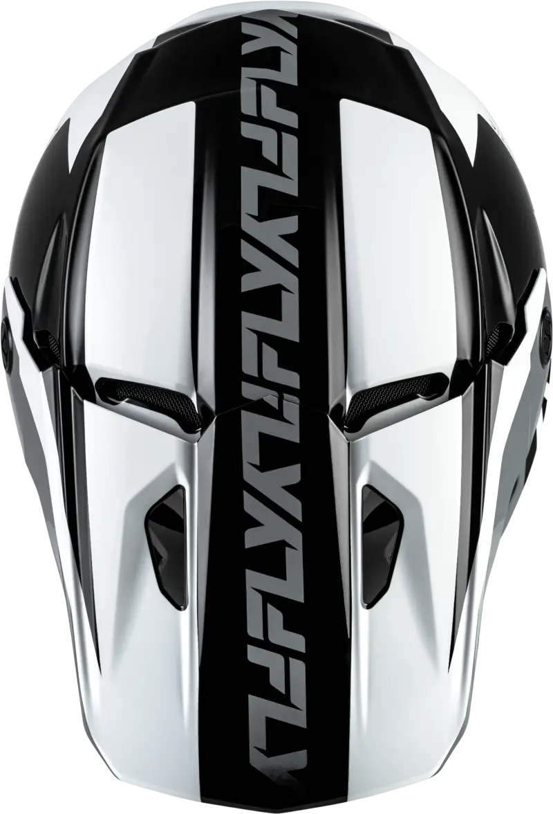 Kinetic Crest Helmet Black/White/Grey Md - FLY RACING