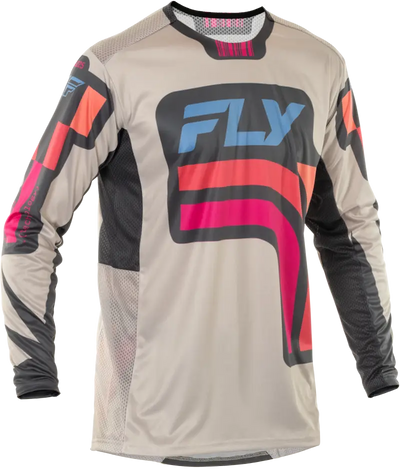 FLY RACING Lite Vice Jersey in Light Grey/Pink/Coral - Part Number 378-724X - FLY RACING