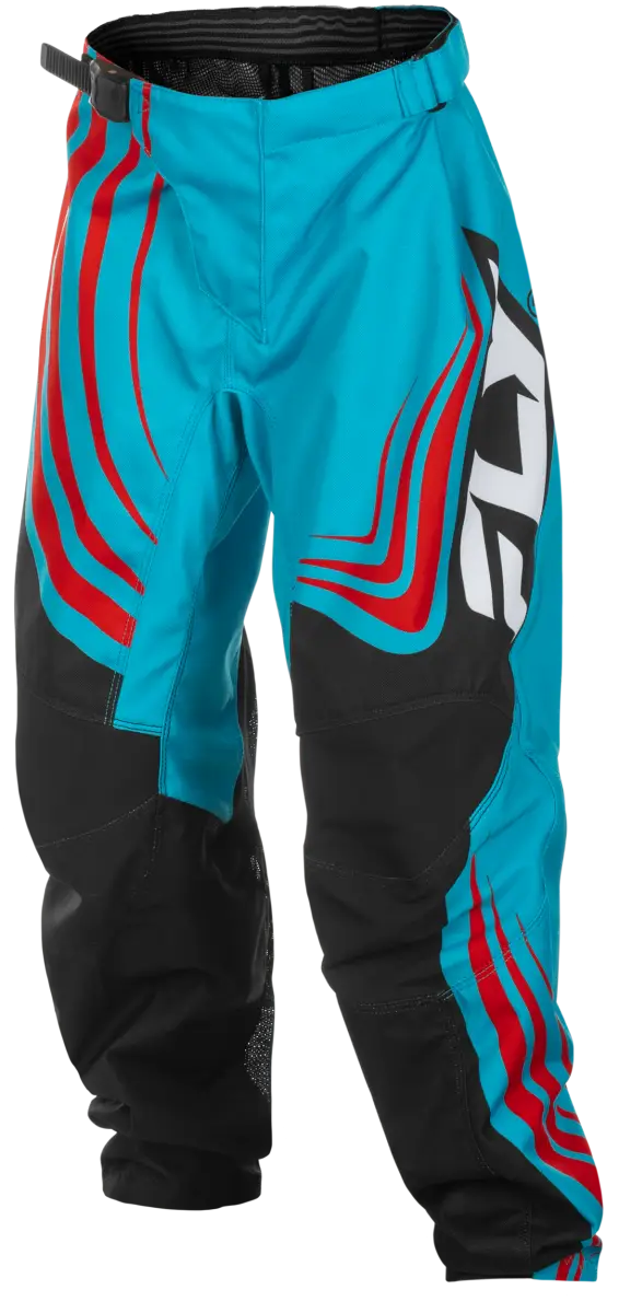 FLY RACING Youth F 16 Pants C378-23126 in Cyan/Black/Red - Size 26 - FLY RACING