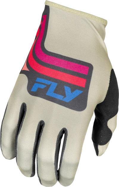 FLY RACING Youth Lite Vice Gloves - Light Grey/Pink/Coral (Part Number: 378-714YL) - FLY RACING